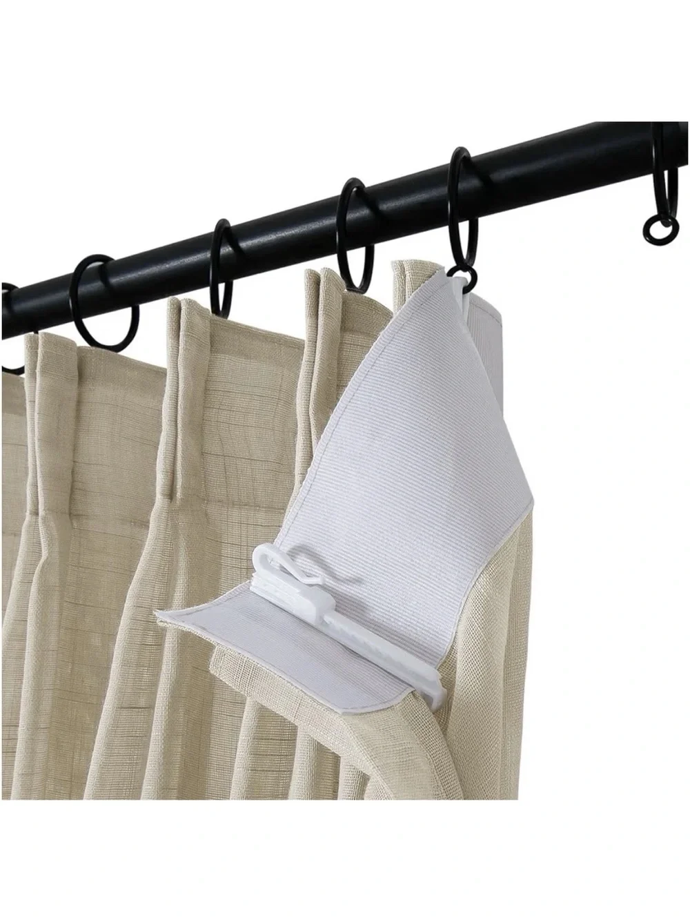 Sheer  Faux Linen Curtains by TwoPages Light Brown 2 panels 72x84